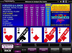 Jackpot city video poker